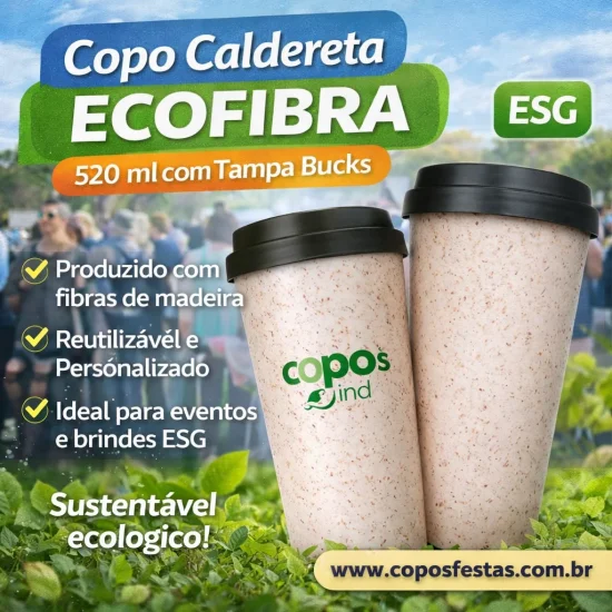 Copos em Fibra de Madeira - Sustentável de verdade! Copos em Fibra de Madeira - Sustentável de verdade!